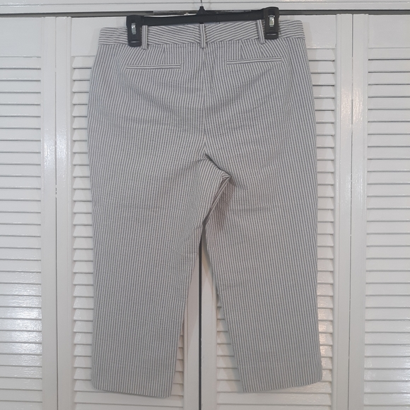 Talbots crop curvy pinstripe pants sz 12P *F - Picture 4 of 7